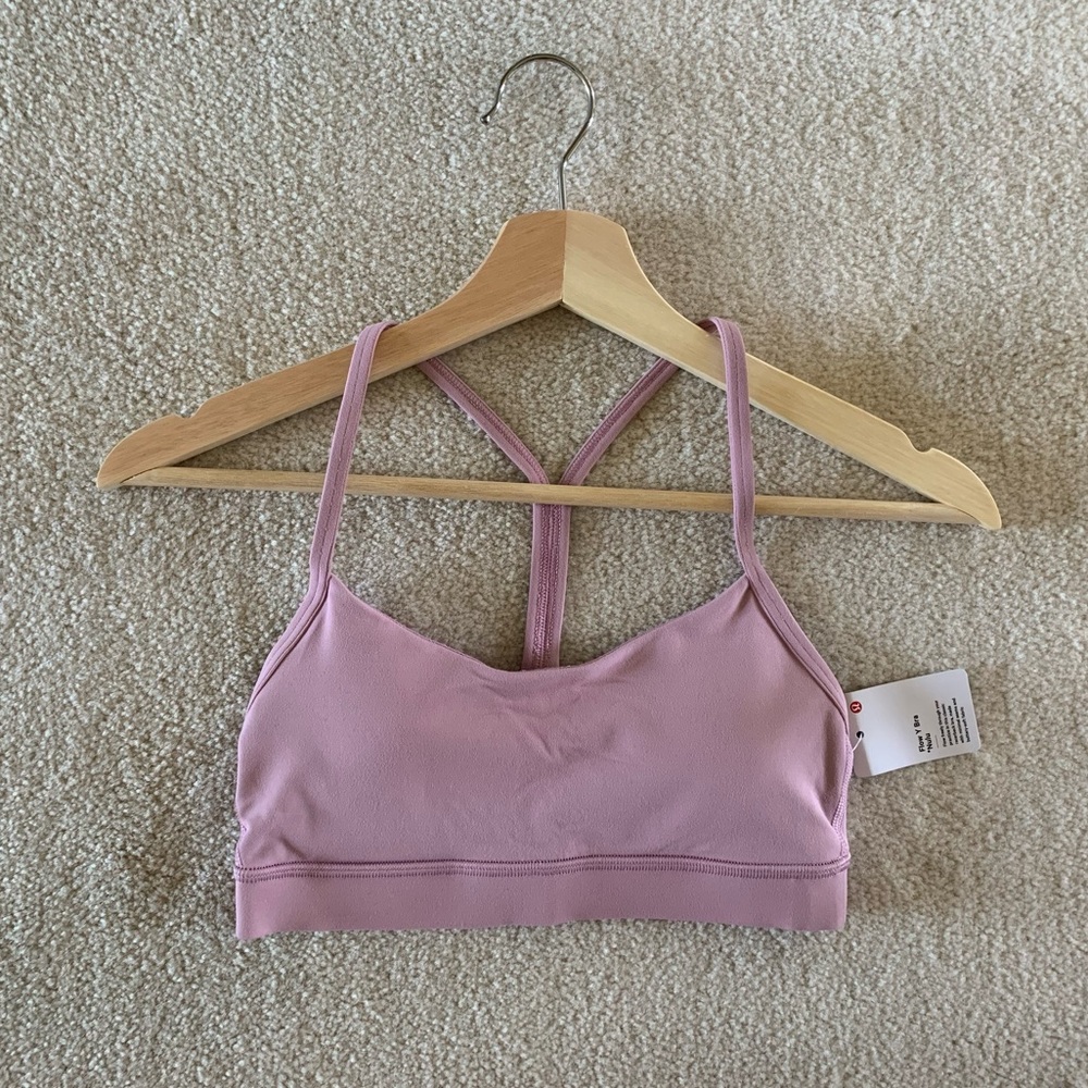 🔴 lululemon Pink Taupe Flow Y Bra